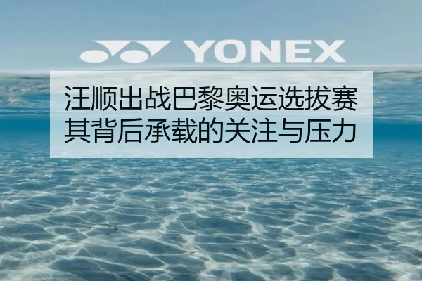 汪顺出战巴黎奥运选拔赛 其背后承载的关注与压力